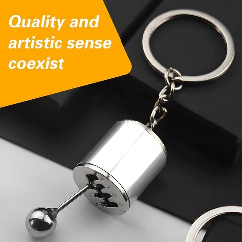 Pack-1 Car Shifter Key Ring, 6 Speed Gear Key Clip, Car Universal Key Chain, for Most Cars (Black) in Saudi Arabia