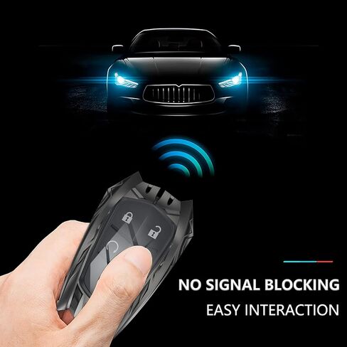 for Cadillac Key Fob Cover,Keychain,Zinc Alloy Protection Car Key Case for 2015-2019 Escalade CTS SRX XT5 ATS STS CT6 XTS XT4 Smart Remote Keyshell Accessories(for Cadillac Style A Grey) in Saudi Arabia