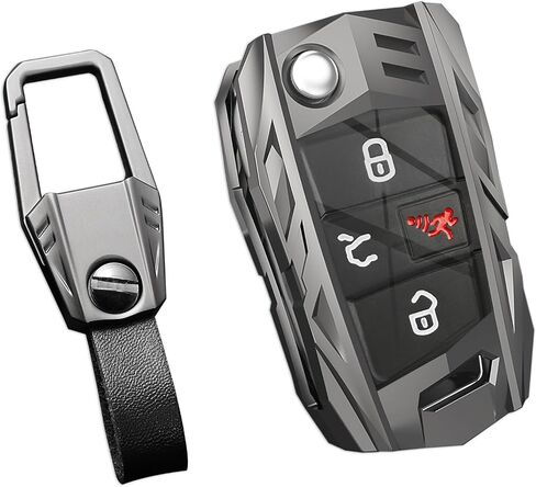 for Cadillac Key Fob Cover,Keychain,Zinc Alloy Protection Car Key Case for 2015-2019 Escalade CTS SRX XT5 ATS STS CT6 XTS XT4 Smart Remote Keyshell Accessories(for Cadillac Style A Grey) in Saudi Arabia