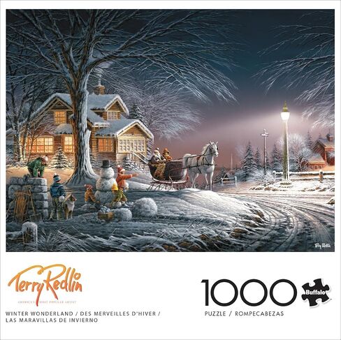 Buffalo Games - Terry Redlin - Winter Wonderland - 1000 Piece Jigsaw Puzzle for Adults Challenging Puzzle Perfect for Game Nights - Finished Size Is 26.75 x 19.75 in Saudi Arabia
