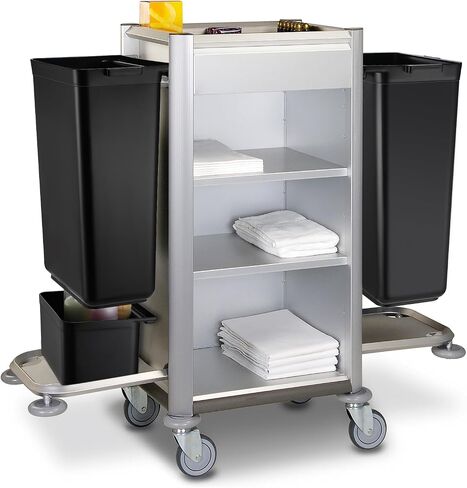 4 Pack Clean Bus Tub Plastic Black Small Bus Box Heavy Duty Restaurant Tub Fits Rolling Utility Cart for Restaurant, Kitchen, Cafeteria Organization Cleaning (19.9 x 13 x 8.9 Inch) in Saudi Arabia
