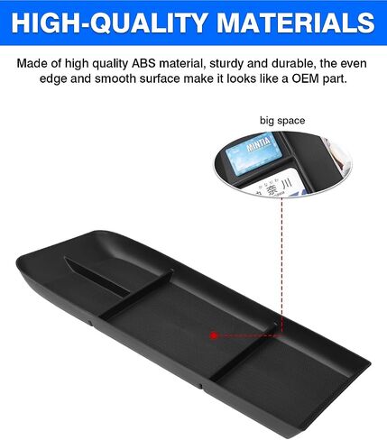 Autorder Center Console Organizer for 2023 2024 Cadillac Lyriq Accessories Armrest Storage Box Secondary Insert Tray with Anti-Slip Mat in Saudi Arabia