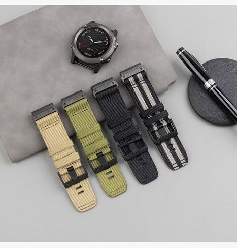 26mm Quickfit Watch Band Compatible with Garmin Fenix 7X/ Fenix 6X/ Fenix 5X/ Enduro 2, Rugged Nylon Sport Strap for Garmin Fenix 7X Pro Sapphire Solar/ 6X Pro/5X Plus/Tactix 7 in Saudi Arabia