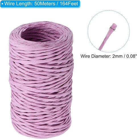 PATIKIL 164 Feet Floral Bind Wire Wrap Twine, 1mm Florist Wire Iron Wire Paper Covered Vine Wrapping Binding Wire for Flower Bouquets, Green in Saudi Arabia