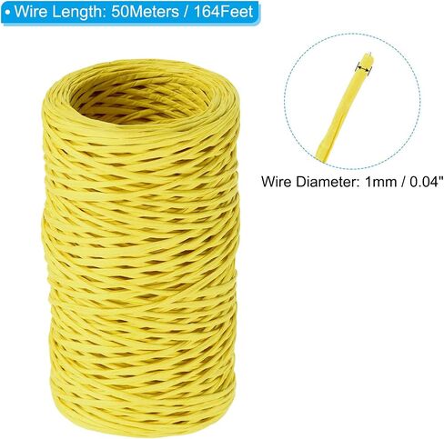 PATIKIL 164 Feet Floral Bind Wire Wrap Twine, 1mm Florist Wire Iron Wire Paper Covered Vine Wrapping Binding Wire for Flower Bouquets, Green in Saudi Arabia