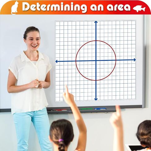 Teling 12 Pieces Jumbo Magnetic Xy Coordinate Dry Erase Grid 26 x 26 Inches, Magnet Graph Whiteboard for Classrooms, Teaching, Learning Tools in Saudi Arabia