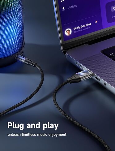 JSAUX Aux إلى USB C، سلك Aux لهاتف iPhone 15 Pro Max، USB C إلى 3.5 مم كابل مقبس صوت Aux من النوع C إلى Aux سلك ستيريو للسيارة متوافق مع Samsung Galaxy S24 S23 Ultra، iPad Pro، Pixel 8-3.3FT in Saudi Arabia