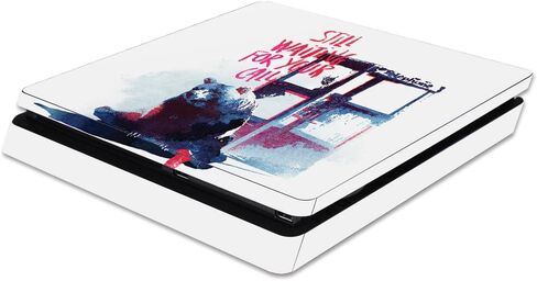 MightySkins Skin Compatible with Sony PS4 Slim Console - All My Friends are Dead | Protective, Durable, and Unique Vinyl Decal wrap Cover | Easy to Apply, Remove, and Change Styles | Made in The USA in Saudi Arabia