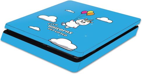 MightySkins Skin Compatible with Sony PS4 Slim Console - All My Friends are Dead | Protective, Durable, and Unique Vinyl Decal wrap Cover | Easy to Apply, Remove, and Change Styles | Made in The USA in Saudi Arabia