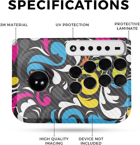 Carbon Fiber Gaming Skin Compatible with Hori Fighting Stick Mini (PS5, PS4, PC) - Anime - Premium 3M Vinyl Protective Wrap Decal Cover - Easy to Apply | Crafted in The USA by MightySkins in Saudi Arabia