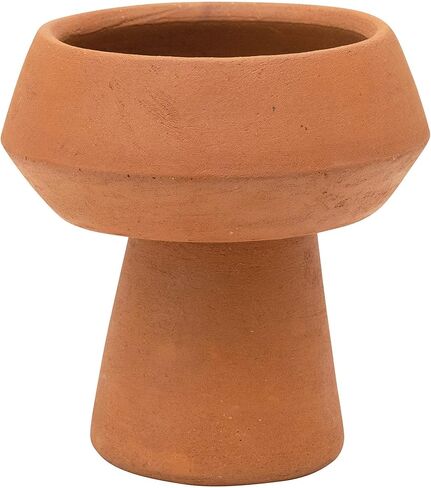 Bloomingville Handmade Terra-Cotta Footed Vase, Terracotta in Saudi Arabia