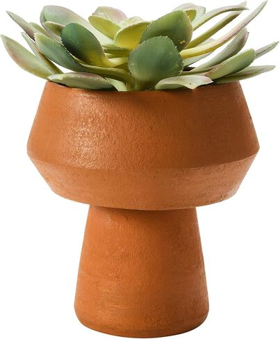Bloomingville Handmade Terra-Cotta Footed Vase, Terracotta in Saudi Arabia