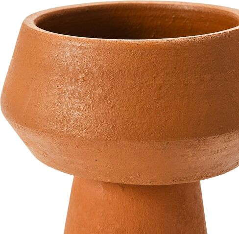 Bloomingville Handmade Terra-Cotta Footed Vase, Terracotta in Saudi Arabia