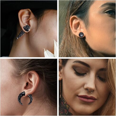 Qmcandy 54pcs Acrylic Ear Stretching Kit 14G-00G Taper Plugs Spiral Ear Tapers Kit Ear Gauges Stretcher Expander in Saudi Arabia