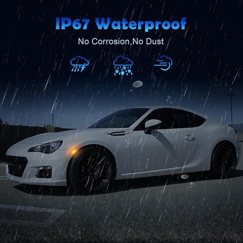 مصابيح LED للعلامات الجانبية متوافقة مع BRZ/ GT86 2013-2020، لـ FR-S 2013 2014 2015 2016، قطعتان من مؤشر المصد الأمامي كهرماني لإشارة الانعطاف، مصباح تشغيل/موضع أبيض (عدسة مدخنة) in Kuwait