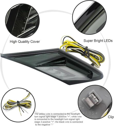 مصابيح LED للعلامات الجانبية متوافقة مع BRZ/ GT86 2013-2020، لـ FR-S 2013 2014 2015 2016، قطعتان من مؤشر المصد الأمامي كهرماني لإشارة الانعطاف، مصباح تشغيل/موضع أبيض (عدسة مدخنة) in Kuwait