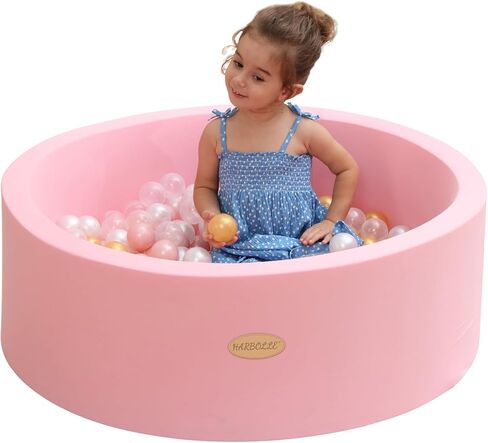HARBOLLE Baby Foam Ball Pit 35.4" for Toddlers, White in Kuwait