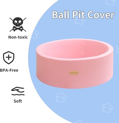 HARBOLLE Baby Foam Ball Pit 35.4" for Toddlers, White in Kuwait