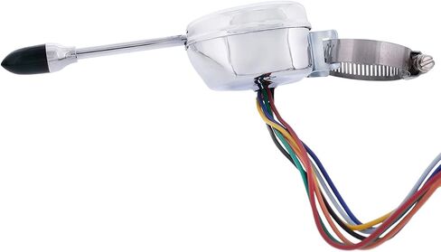 United Pacific Chrome 12V استبدال مفتاح إشارة الانعطاف العالمي للسيارات والشاحنات المبكرة، نظام 7 أسلاك، مشبك عمود توجيه قابل للتعديل - وحدة واحدة in Saudi Arabia