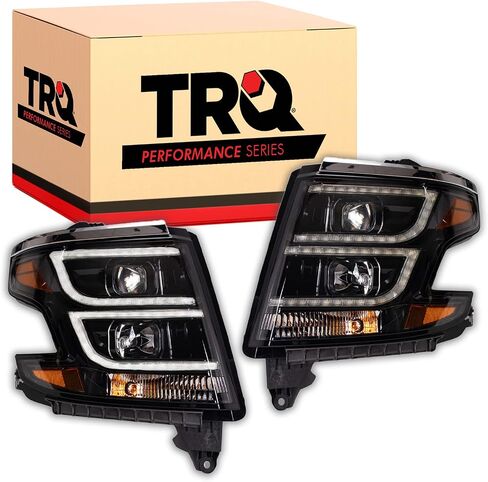 مجموعة المصابيح الأمامية TRQ مجموعة المصابيح الأمامية للسائق والراكب متوافقة مع 2015-2020 شيفروليه سوبربان تاهو GM2502405 GM2502485 GM2503405 GM2503485 in Kuwait