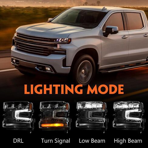 Headlight Assembly for Chevy Silverado 1500 2019 2020 2021 2022 Pickup Truck LT/LT Trail Boss/LTZ 1500 Full LED MODEL Replacement Head Light Lamp Left Driver Side 84621850 GM2502497 in Saudi Arabia
