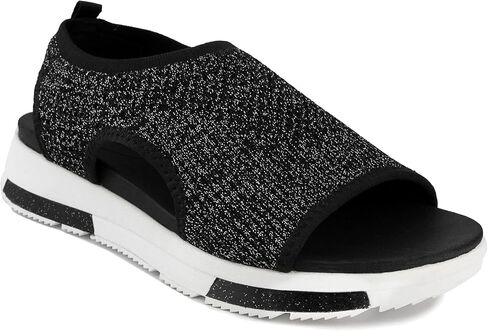 LONDON FOG Womens Noome Comfort Platform Sandal Stretch Fabric Comfort Womens Sandals in Saudi Arabia