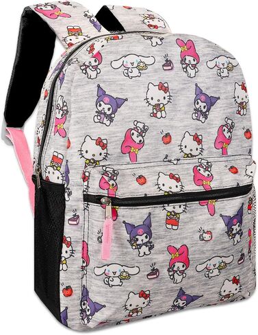 Hello Kitty Backpack and Lunch Box for Girls - Hello Kitty Backpack Bundle with 16" Hello Kitty Backpack, My Melody Lunch Bag, Water Bottle, Stickers, More | Hello Kitty School Backpack Set in Saudi Arabia