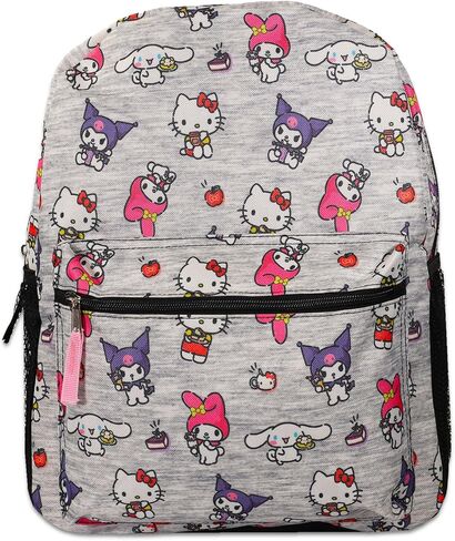 Hello Kitty Backpack and Lunch Box for Girls - Hello Kitty Backpack Bundle with 16" Hello Kitty Backpack, My Melody Lunch Bag, Water Bottle, Stickers, More | Hello Kitty School Backpack Set in Saudi Arabia