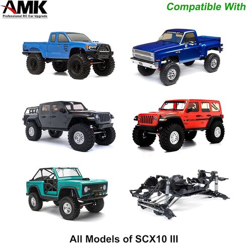 AMK SCX10 III مصد نحاسي طلاء أسود، مجموعة مصد خلفي أمامي 158 جرام كاملة مع وصلة توجيه لهيكل زاحف RC 1/10 LCG هيكل محوري SCX10 ترقيات in Saudi Arabia