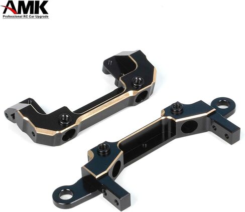 AMK SCX10 III مصد نحاسي طلاء أسود، مجموعة مصد خلفي أمامي 158 جرام كاملة مع وصلة توجيه لهيكل زاحف RC 1/10 LCG هيكل محوري SCX10 ترقيات in Saudi Arabia