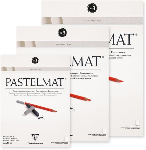 Clairefontaine 96028C Pastelmat White, glued, 24x30cm, 24 x 30 cm in Saudi Arabia