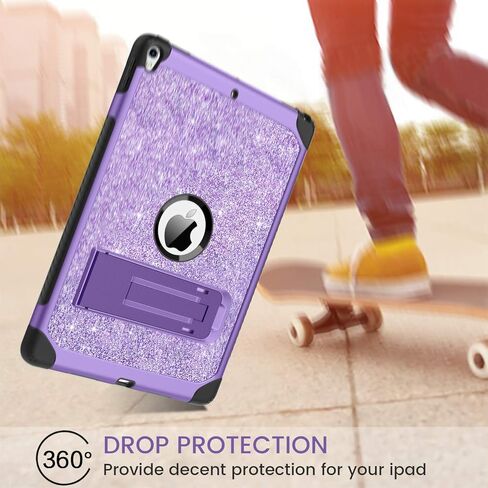 BENTOBEN iPad Air (3rd Gen) 10.5" 2019 Case, iPad Pro 10.5" 2017 Case,Glitter Sparkly 3 Layers Heavy duty Shockproof Protective Hybrid Hard PC TPU Bumper Kickstand Kids iPad Air 3 Gen Cover, Rose Gold in Kuwait