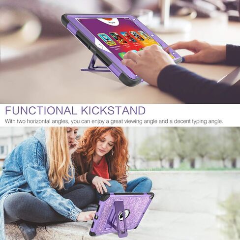 BENTOBEN iPad Air (3rd Gen) 10.5" 2019 Case, iPad Pro 10.5" 2017 Case,Glitter Sparkly 3 Layers Heavy duty Shockproof Protective Hybrid Hard PC TPU Bumper Kickstand Kids iPad Air 3 Gen Cover, Rose Gold in Kuwait