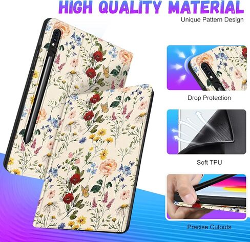 for Samsung Galaxy Tab S6 Case 10.5 Inch 2019 for Women Girls Folio Cover Cute Fashion Design Girly Kawaii Quotes Pretty Unique Teens Aesthetic Tablet Cases for Samsung Tab S6 Case 10.5'' in Kuwait