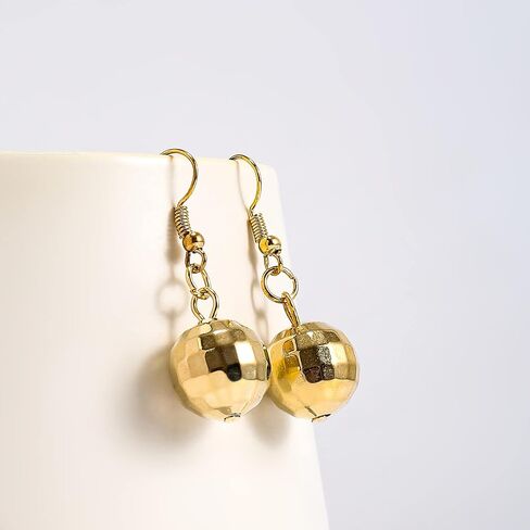 Disco Ball Earrings for Women Disco Earrings for Women Silver Mirrorball Earrings 70s Earrings Easy Match Disco Outfits Women Disco Accessories 70's Halloween Earrings for Women's Costume Accessories in Saudi Arabia