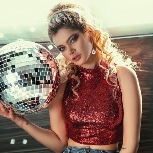 أقراط كرة ديسكو للنساء أقراط ديسكو للنساء أقراط كرة مرآة فضية 70s أقراط سهلة المطابقة ملابس ديسكو للنساء إكسسوارات ديسكو أقراط الهالوين في السبعينيات لإكسسوارات الأزياء النسائية in Kuwait