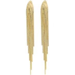 Knot Tassel Earrings for Women Long Gold Tassel Dangle Knot Earrings Knot Snake Chain Fringe Statement Earrings