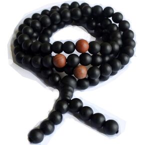 Bian Stone Bracelet Black Beads Necklace Massage Stretch Elastic Hand String