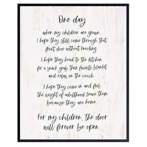Inspiration Family Wall Art & Decor - Family Signs for Home Decor - Farmhouse Bedroom, Family Room, Kitchen Boho Wall Decor - positive Inspirational Quotes Wall Decor for Women - Mother's Day Gifts