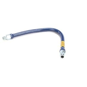 Dormont 1650BP24 Blue Hose 24" Stainless Steel Moveable Foodservice Gas Connector, 1/2" Diameter