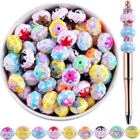 Hand Painted Beads for Pens,20pcs Handmade Pure Hand Painting Butterfly Beads UV AB Color Cream Acrylic Fancy Focal Beads DIY for Keychain Phone Chain Bracelet Necklace Jewelry Making Craft Supplier