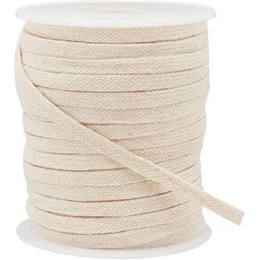 BENECREAT 27 Yards Black Flat Replacement Cotton Cords, Soft Drawstring Draw Cord for Garment Accessories