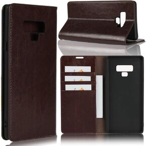 iCoverCase for Samsung Galaxy Note 9 Wallet Case with Card Slots Holder, Premium Leather Kickstand Feature Flip Folio Case Cover for Galaxy Note 9 (Black)