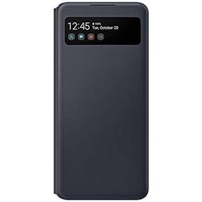 Samsung Galaxy A42 5G S View Wallet Cover, Smart Sensor, Hidden Pockets, Full Protection, Sleek Design, Black