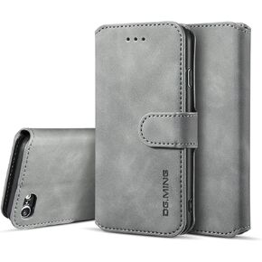 UEEBAI PU Leather Case for iPhone 6 Plus iPhone 6S Plus, Vintage Retro Premium Wallet Flip Cover TPU Inner Shell [Card Slots] [Magnetic Closure] Stand Function Folio Shockproof Full Protection -Coffee