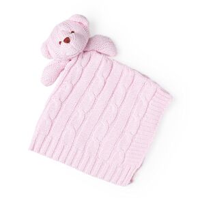 Blue Cable Knit Security Blankie