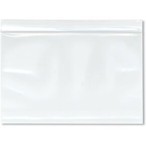 Plymor 8" x 5" (Pack of 100), 4 Mil Heavy Duty Zipper Reclosable Plastic Bags