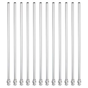 PATIKIL 14Ga x 5.9 Inch Stainless Steel Dispensing Needle Tips, 12Pcs Metal Glue Needle Tube Blunt Tips Luer Lock for Thick Glue Ink Lab, Silver