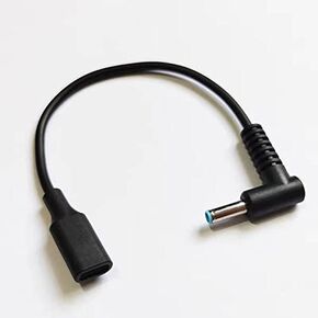 USB-C to Smart Blue Tip Adapter Charging Cable for HP Laptop 19.5v 45w 65w, Female USB C Converter Power Charger Adapter Cord for X360 Pavilion Envy Spectre Elitebook 840 ProBook
