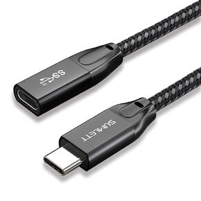 USB Type C Extension Cable (4Ft/1.2M), Nylon Braided USB C Male to Female Extender Cord Supports 10Gbps/4K Video/PD 100W for Monitor,M1 MacBook Pro/Air,iPad Pro 2018/2020,Galaxy S21/20/Note 20